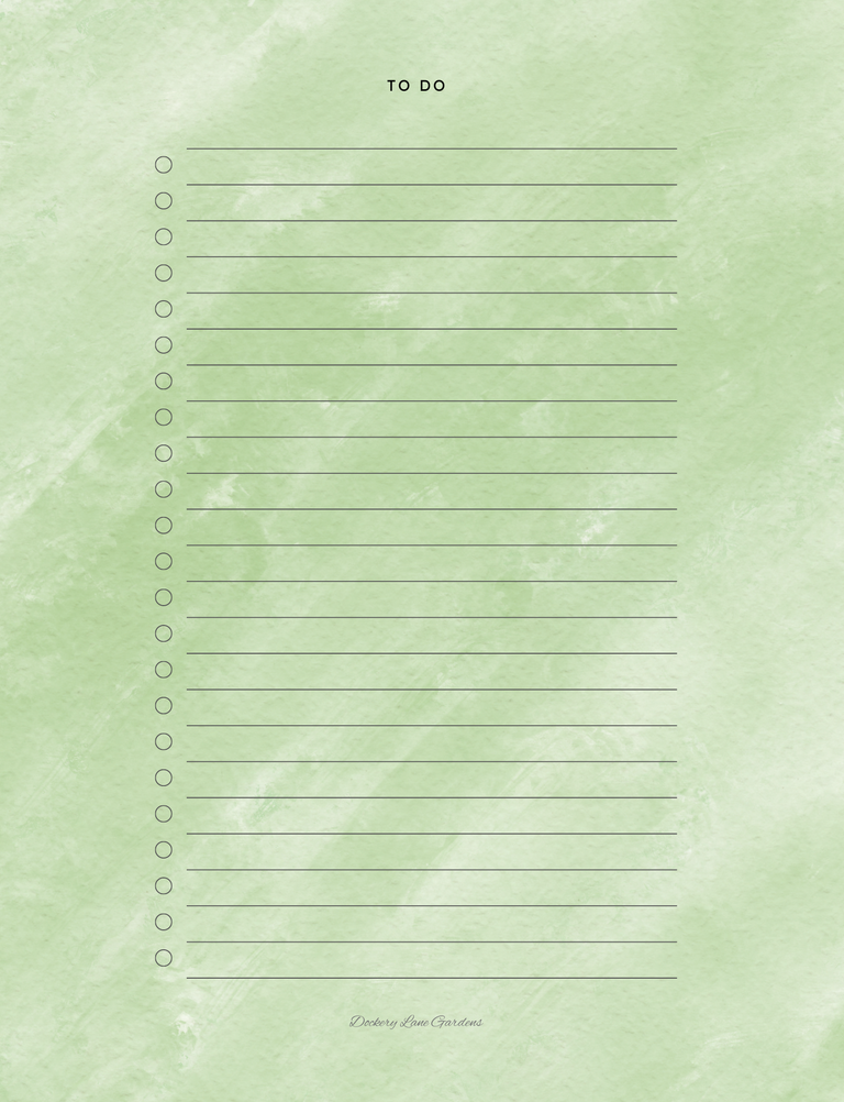 to do page printable