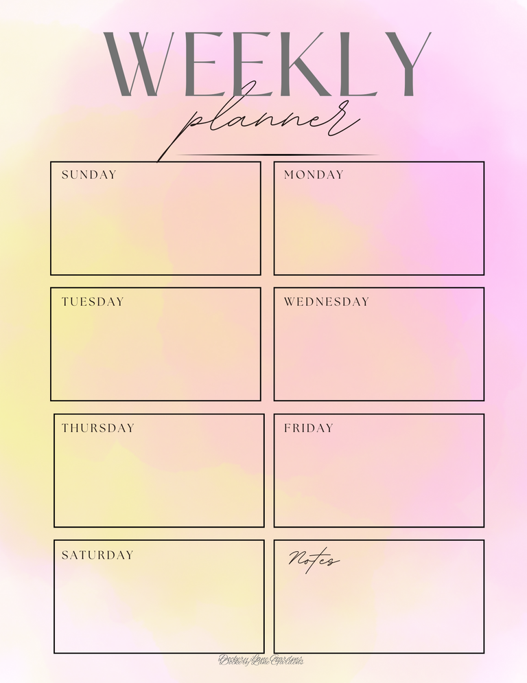 weekly planner download