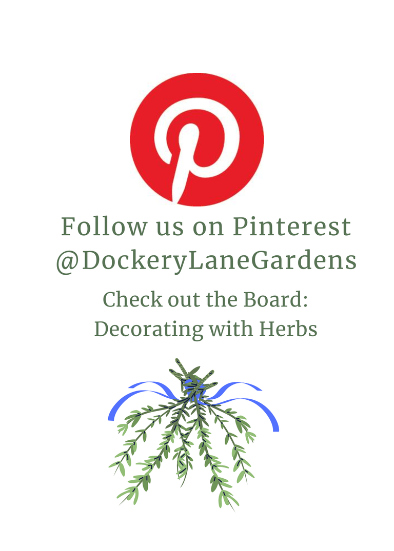 invitation to pinterest board about decorating with herbs